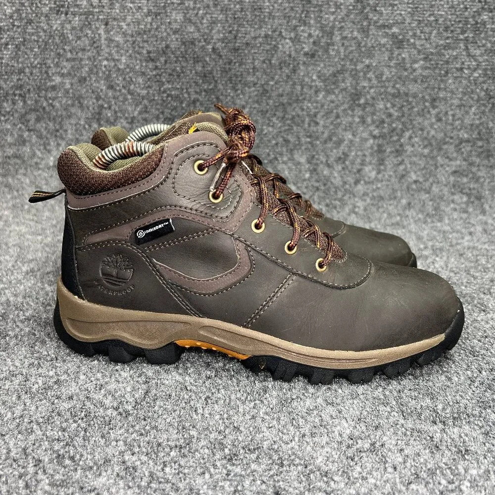 Timberland Mt. Maddsen Mid Boots Boy's‎ 5 Brown Leather Waterproof Hiking Shoes
